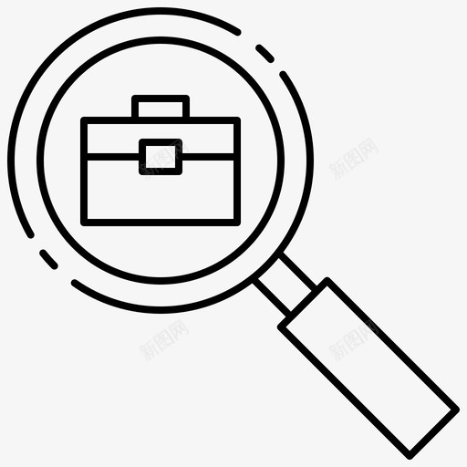 求职商业就业图标svg_新图网 https://ixintu.com 商业 就业 招聘 求职 纳康 黑白