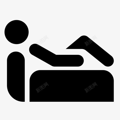 精神病医生扶手椅床图标svg_新图网 https://ixintu.com 医生 扶手 病人 精神病 躺椅