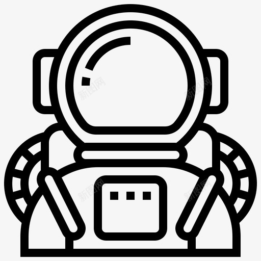 宇航员宇航1直线图标svg_新图网 https://ixintu.com 宇航 宇航员 直线
