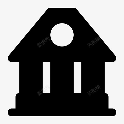 银行大楼商业金融图标svg_新图网 https://ixintu.com 办公室 商业 商业金融实体 政府 金融 银行大楼