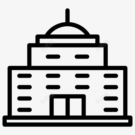 建筑城市办公室图标svg_新图网 https://ixintu.com 元素 办公室 加粗 城市 塔楼 建筑 粗线条