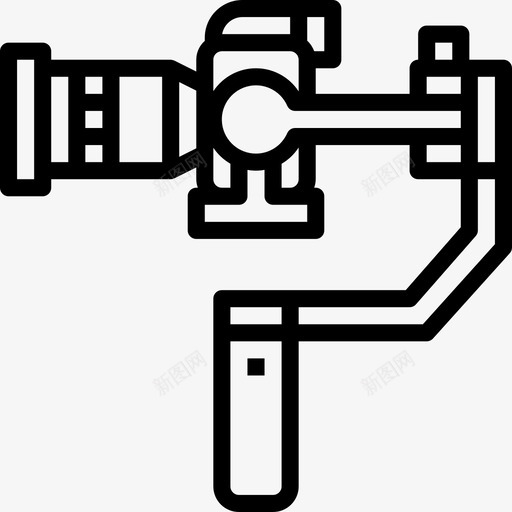 稳定器摄影54线性图标svg_新图网 https://ixintu.com 摄影54 稳定器 线性
