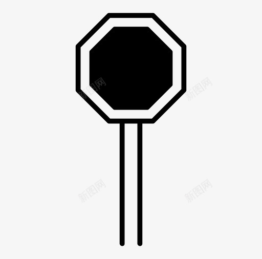 停车标志行驶八图标svg_新图网 https://ixintu.com 停车 八角形 慢行 标志 行驶
