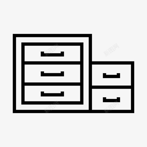 衣橱橱柜家具图标svg_新图网 https://ixintu.com 壁橱 家具 橱柜 衣柜 衣橱