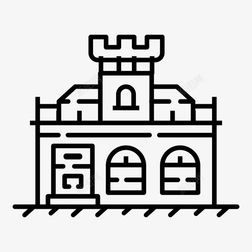 房屋建筑城市图标svg_新图网 https://ixintu.com 历史城市中心 城市 城市景观 城镇 建筑 房屋