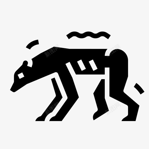 北极熊全球变暖12填充图标svg_新图网 https://ixintu.com 全球 北极熊 变暖 填充