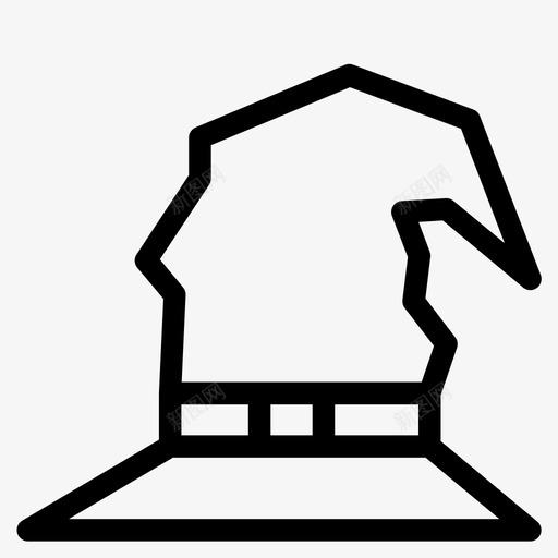 魔术帽万圣节假日图标svg_新图网 https://ixintu.com 万圣节 假日 图标 恐怖 魔术