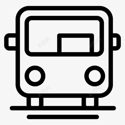 公共汽车公共交通交通图标svg_新图网 https://ixintu.com 交通 公共 公共汽车 加粗 地标 旅行 粗线条 车辆