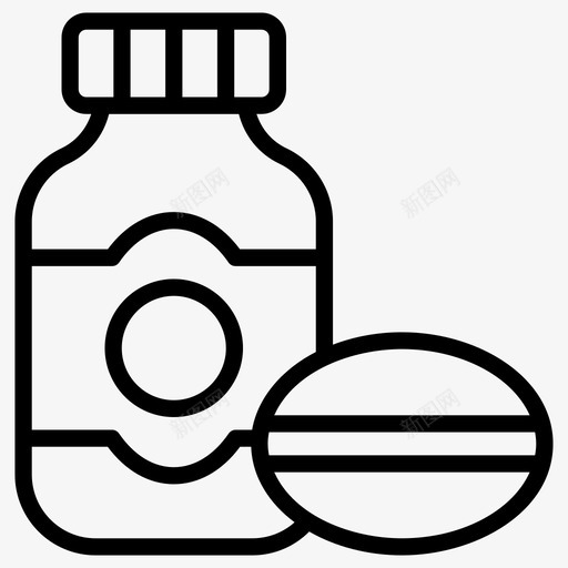 药品罐向量药品药丸罐图标svg_新图网 https://ixintu.com 向量 图标 药丸 药品 药房