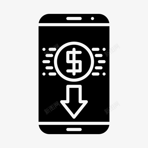 电话中断业务损害劣势图标svg_新图网 https://ixintu.com 办公室字形 劣势 损失 损害 电话中断业务