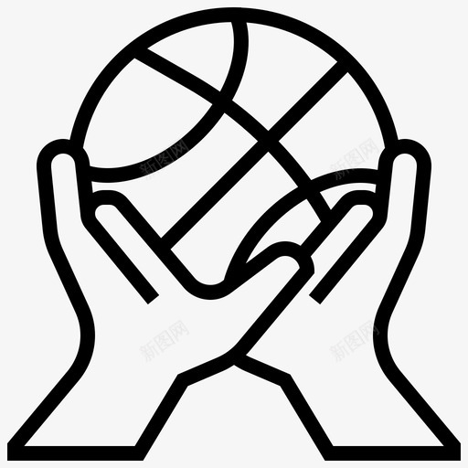 投篮篮球篮球圈图标svg_新图网 https://ixintu.com 中线 得分 投球 投篮 接球 篮球