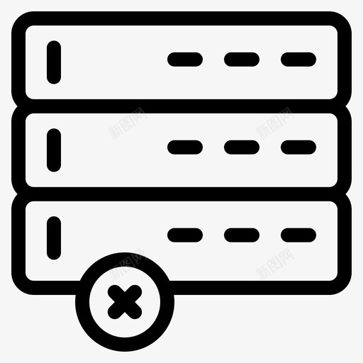 取消数据设备图标svg_新图网 https://ixintu.com 取消 数据 电气设备 设备