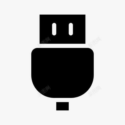 电缆连接器usb图标svg_新图网 https://ixintu.com usb 电子符号集21 电缆 计算机 设备 连接器