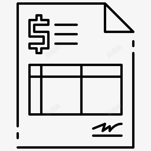 发票会计帐单图标svg_新图网 https://ixintu.com tanahcon业务黑白 业务 会计 发票 帐单 财务