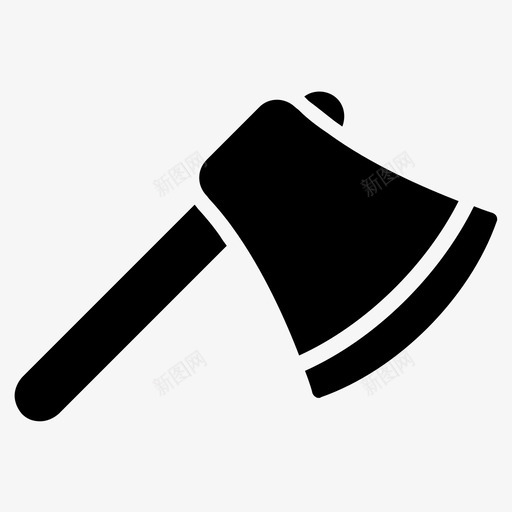 斧头刀刃野营图标svg_新图网 https://ixintu.com 刀刃 斧头 木头 线雕文 野营