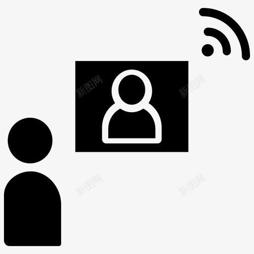 视频会议聊天实时聊天图标svg_新图网 https://ixintu.com 商务3黑填充 实时聊天 网络研讨会 聊天 视频会议 视频通话
