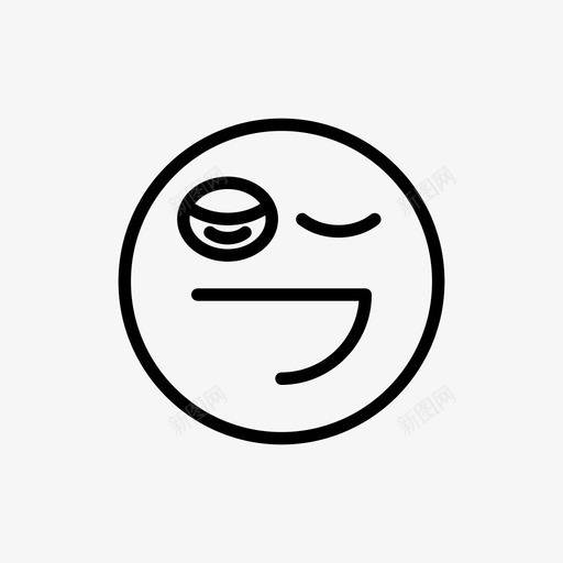 表情眨眼情绪图标svg_新图网 https://ixintu.com 情绪 眨眼 表情