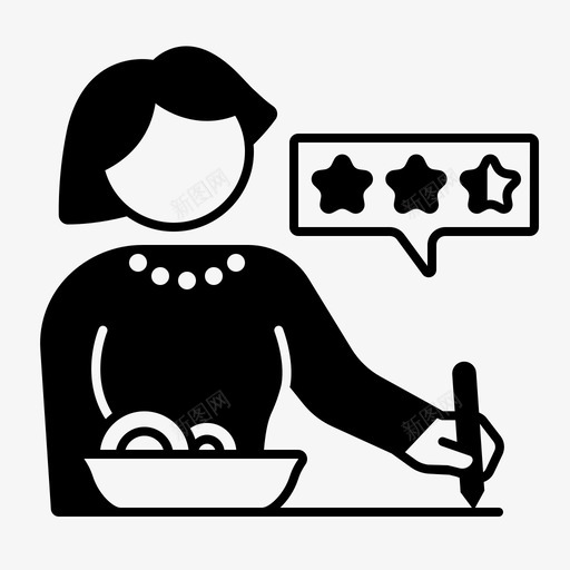 美食评论家女性作家图标svg_新图网 https://ixintu.com 专家 作家 女性 定义 美食 评级 评论 评论家 重新 餐厅