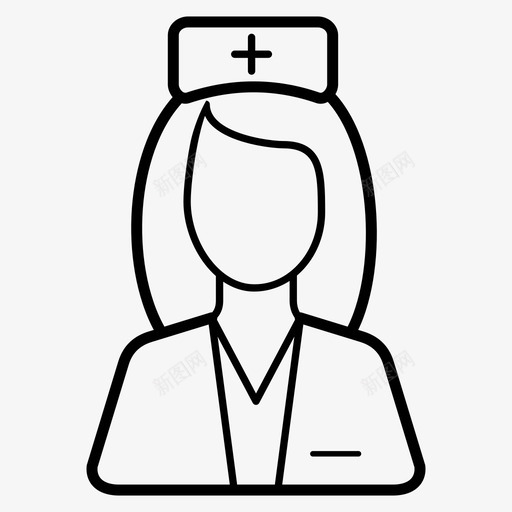 女医生外科医生医疗线图标svg_新图网 https://ixintu.com 医疗线图标 外科医生 女医生