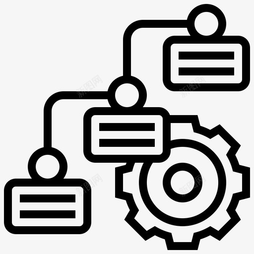序列齿轮图表图标svg_新图网 https://ixintu.com 中线 公式 图表 序列 逻辑 集中 齿轮