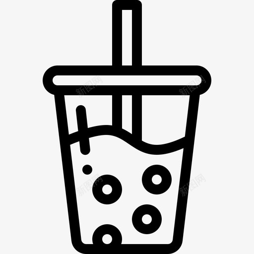 茶自由时间30线性图标svg_新图网 https://ixintu.com 线性 自由时间30 茶