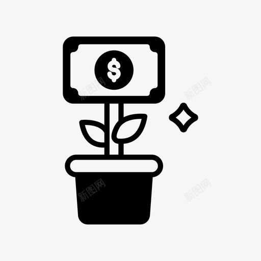 成长花朵投资图标svg_新图网 https://ixintu.com 利润 成长 投资 花朵 金钱 金钱偶像