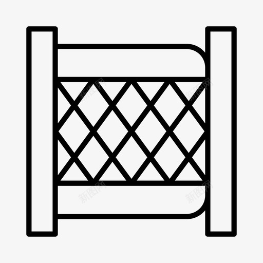 铁丝网门围栏大门图标svg_新图网 https://ixintu.com 围栏 大门 网门 铁丝网