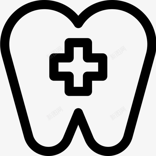 牙齿健康43线性图标svg_新图网 https://ixintu.com 健康 牙齿 线性