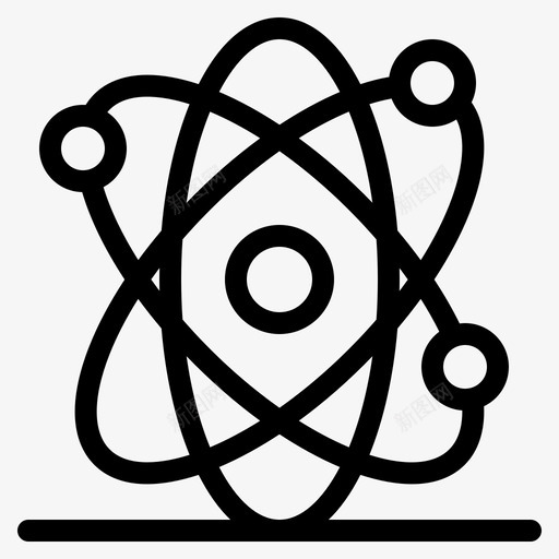 原子能量科学图标svg_新图网 https://ixintu.com 原子 科学 能量