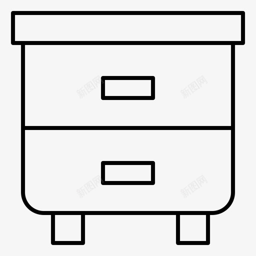 家具室内装饰抽屉图标svg_新图网 https://ixintu.com 室内装饰 家具 抽屉