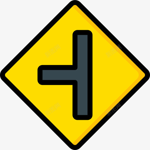 丁字路口美国路标1线形颜色图标svg_新图网 https://ixintu.com 丁字路口 线形颜色 美国路标1