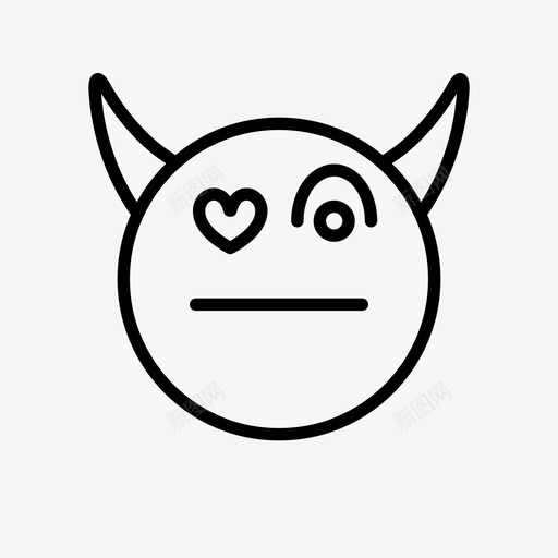 恶魔表情符号角图标svg_新图网 https://ixintu.com 1行 恶魔 符号 表情