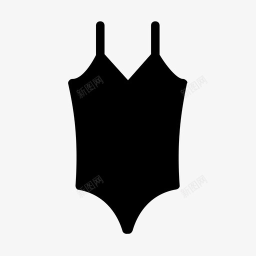 泳装比基尼布料图标svg_新图网 https://ixintu.com 布料 时装 时装和布料线条符号 服装 比基尼 泳装