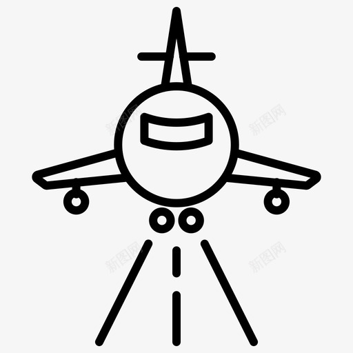 跑道机场航班图标svg_新图网 https://ixintu.com 机场 航班 跑道