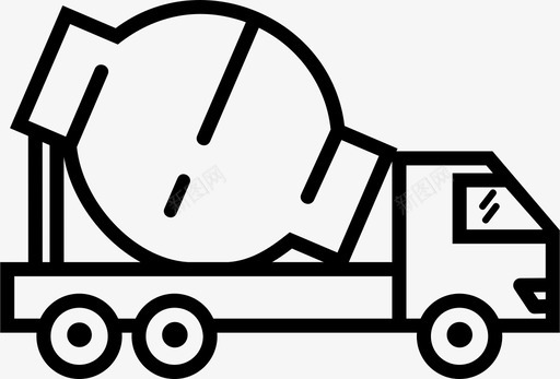 水泥车汽车搅拌车图标svg_新图网 https://ixintu.com 搅拌 水泥 汽车 混凝土泵车