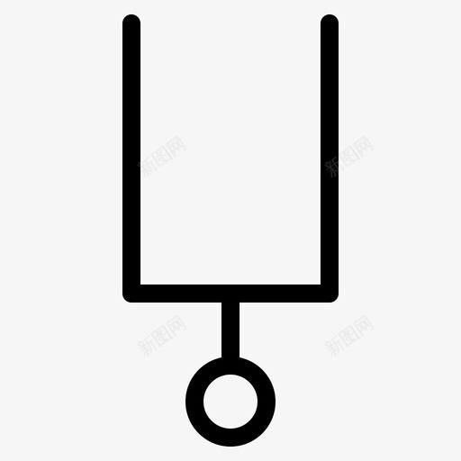 乐器音乐音叉图标svg_新图网 https://ixintu.com 乐器 电器 音乐 音叉
