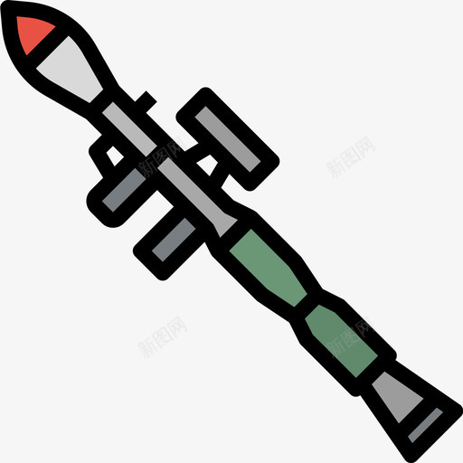 火箭筒军用32线性颜色图标svg_新图网 https://ixintu.com 军用 火箭筒 线性 颜色