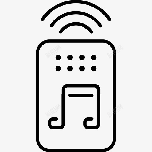 防盗报警器报警控制图标svg_新图网 https://ixintu.com 技术 报警 控制 设备 防盗报警器
