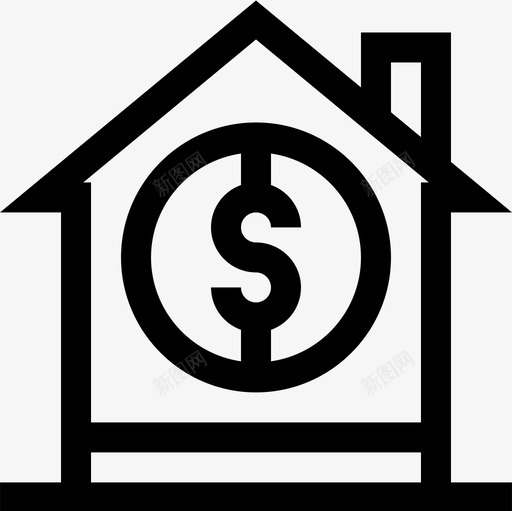住宅付款48直系图标svg_新图网 https://ixintu.com 付款48 住宅 直系
