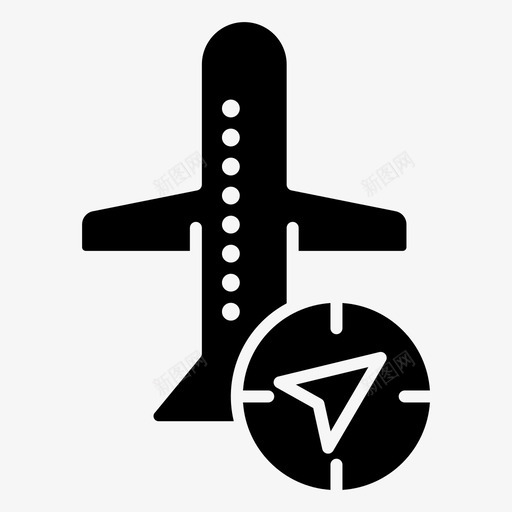 导航机场航班图标svg_新图网 https://ixintu.com 导航 机场 航班 飞机