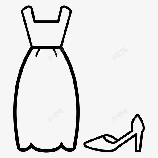服装衣服礼服图标svg_新图网 https://ixintu.com 图标 服装 正式 礼服 衣服 购物 路线 路线图 鞋跟