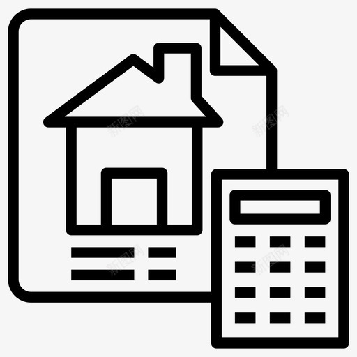 房屋贷款文件房屋贷款抵押贷款图标svg_新图网 https://ixintu.com 向量 图标 房产 房地产 房屋 抵押贷款 文件 租赁 贷款