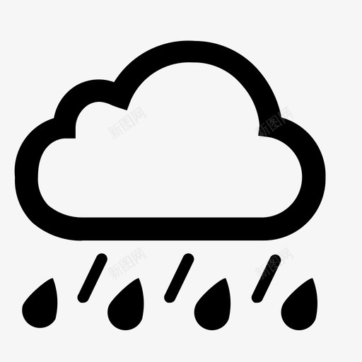 天气_大雨转暴雨svg_新图网 https://ixintu.com 天气_大雨转暴雨