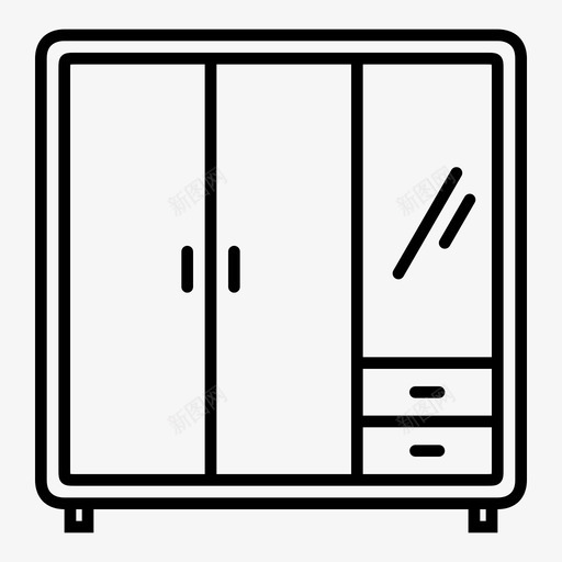 衣柜衣服家具图标svg_新图网 https://ixintu.com v1 内饰 家具 木材 衣服 衣柜
