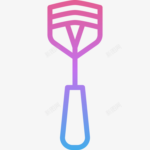 卷发器美容化妆品5渐变色图标svg_新图网 https://ixintu.com 卷发器 渐变色 美容化妆品5