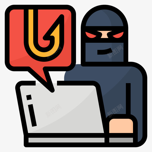 黑客网络安全26线性颜色图标svg_新图网 https://ixintu.com 线性 网络安全 颜色 黑客