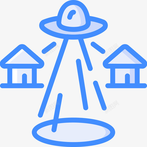 绑架外星人ufo5蓝色图标svg_新图网 https://ixintu.com ufo 外星人 绑架 蓝色
