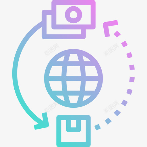 梯度贸易数字贸易图标svg_新图网 https://ixintu.com 数字 梯度 贸易