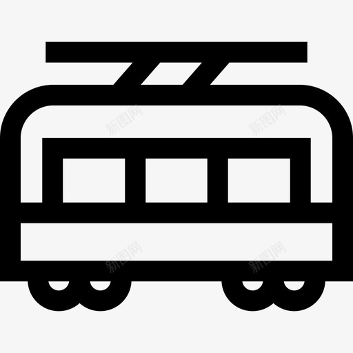 有轨电车运输174直线图标svg_新图网 https://ixintu.com 有轨电车 直线 运输174