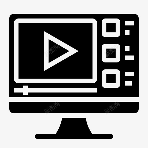 视频播放器计算机多媒体图标svg_新图网 https://ixintu.com 多媒体 屏幕 视频播放器 计算机 通信字形